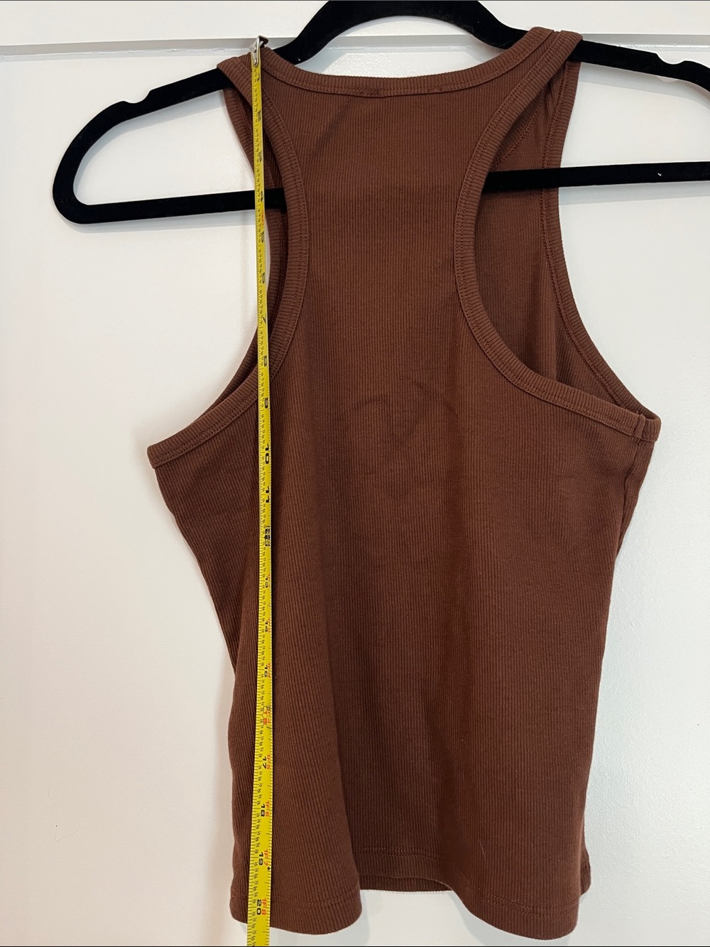 Reformation Chocolate Brown Ribbed Scoop Racerback Tank - Picture 5 of 6